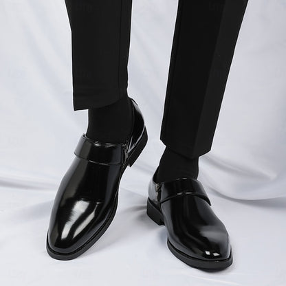 Business Shoes Brown Loafers Slip-On Leather Men's