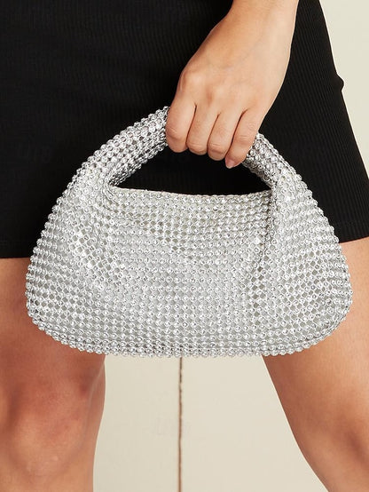 Women's Silver – Sparkling Rhinestone Handbag Evening