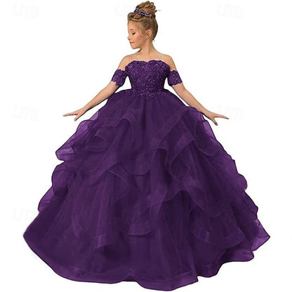 Girls' Flower Princess Dress Kid's Girl