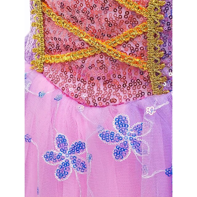 Party Fairytale Rapunzel Girl Theme Princess Sofia Flower Dress