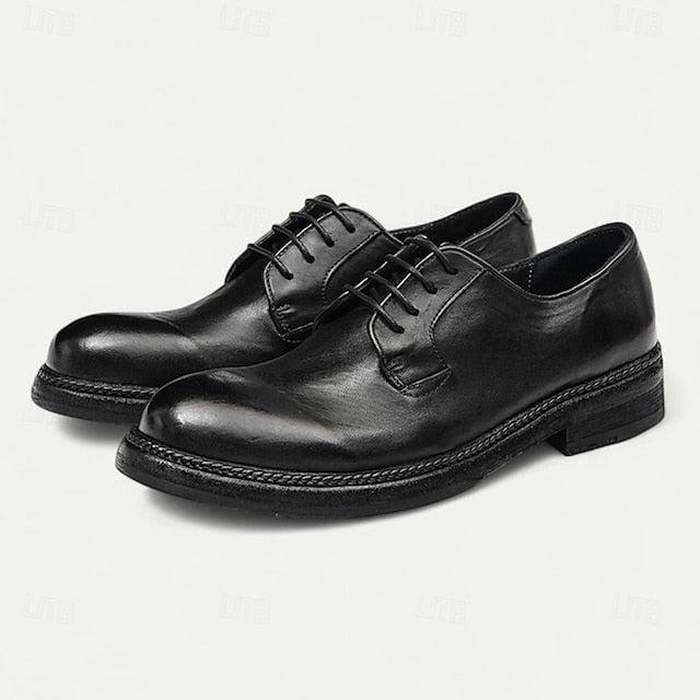 Goodyear Men's Clean with Derby Shoes Welt Leather and Tan