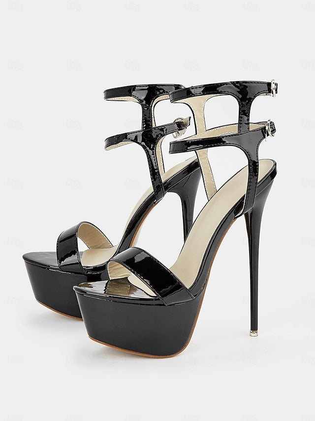 High Leather – Stiletto Platform Women's Heels Patent