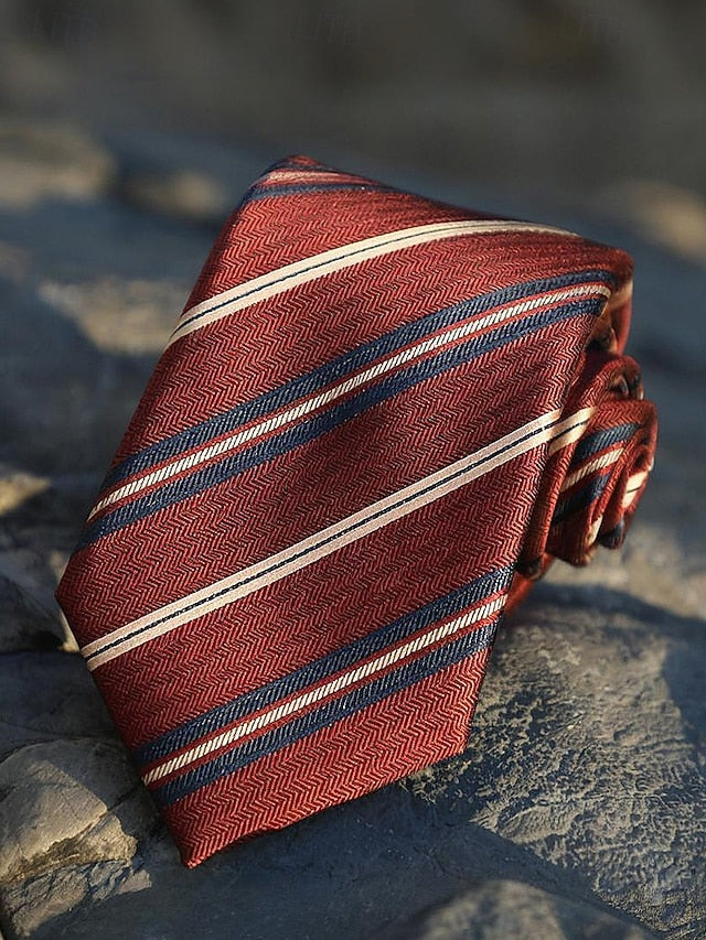 Classic Necktie Tie Men's Silk and Paisley Striped