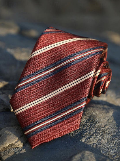 Classic Necktie Tie Men's Silk and Paisley Striped