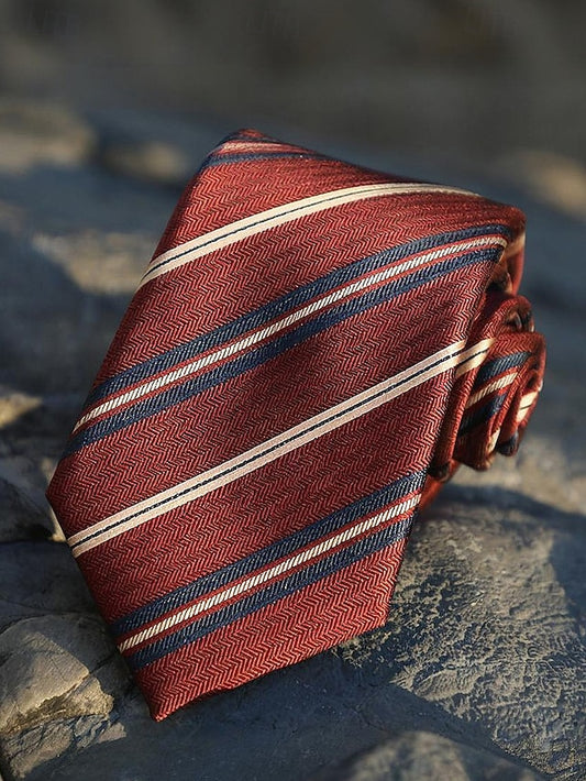 Classic Necktie Tie Men's Silk and Paisley Striped