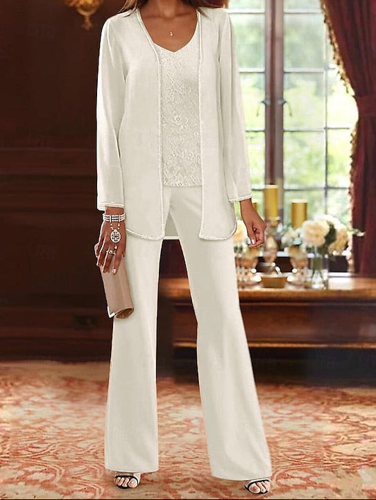 of Bride Pantsuit Piece Formal Beach 3 Mother Wedding the