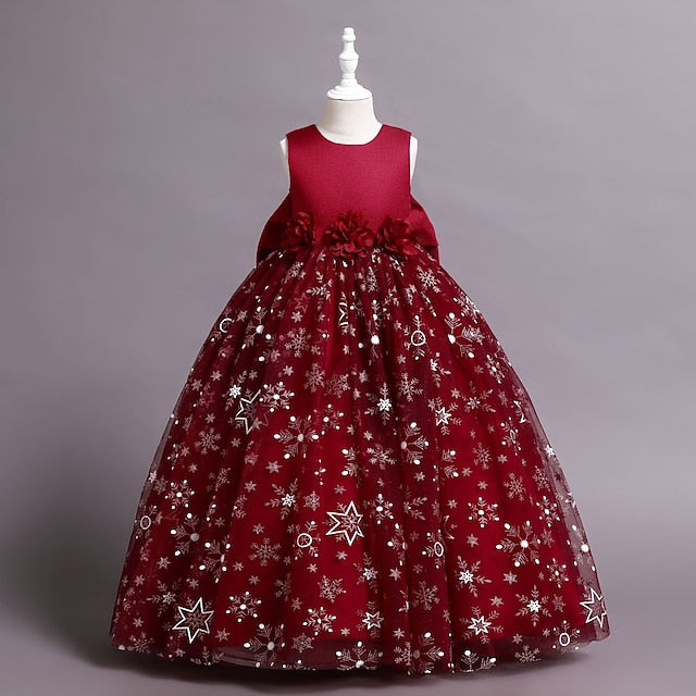 A Flower Kids Wedding Girls' Dress Little Party Line
