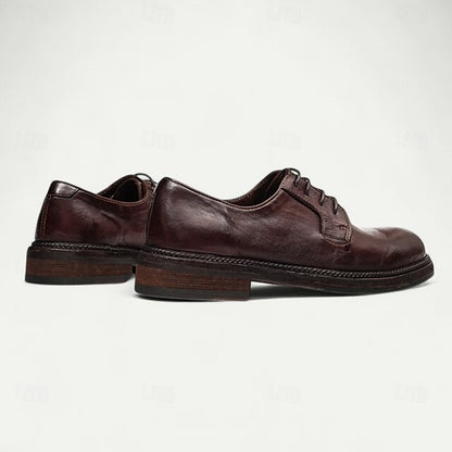 Goodyear Men's Clean with Derby Shoes Welt Leather and Tan