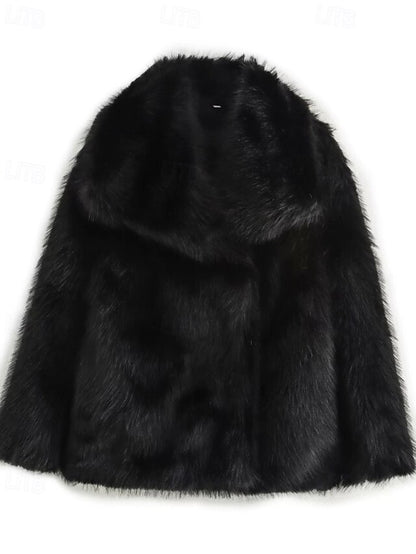 Leathers Furs Faux Women's Comfortable Fur Warm Coat