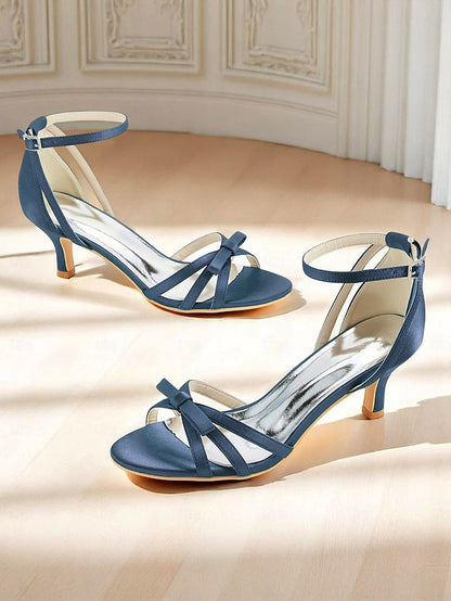 Strappy Green Vintage Women's Heel Kitten Satin 1950s