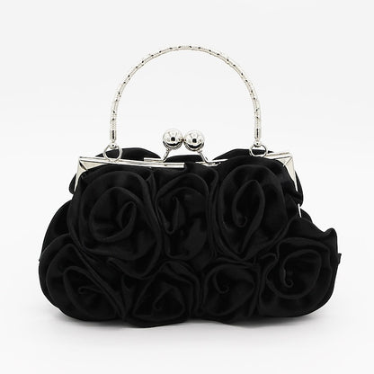 Vintage – Rose Elegant Bag Clutch Red Evening Design Floral
