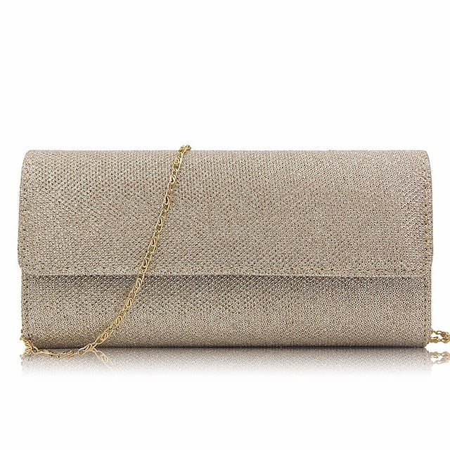 Evening Elegant Women's Purse – Silver Glitter Clutch