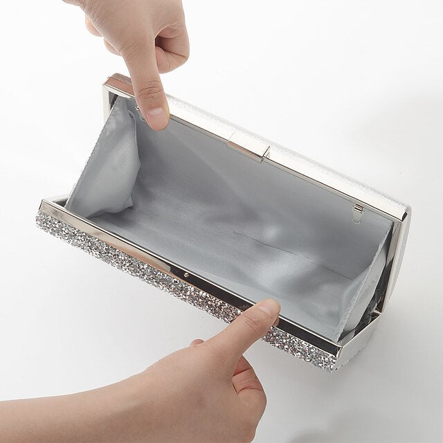 Glitter Silver Women's Clutch