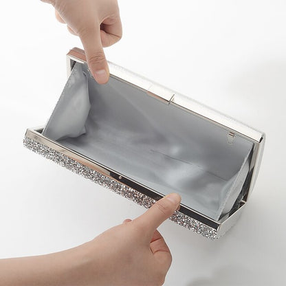 Glitter Silver Women's Clutch