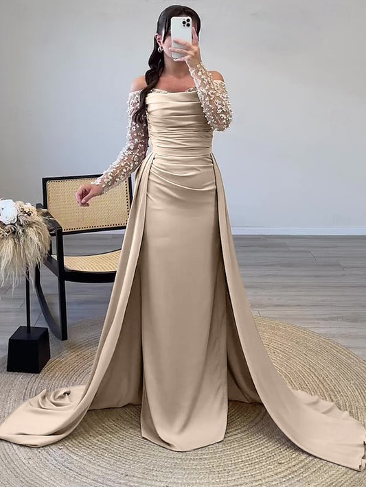 Gown Floor Dress Formal Evening Long Sheath Elegant Length