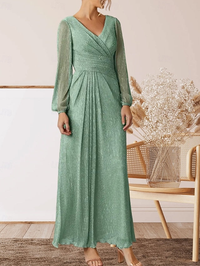 Mother Neck V the Guest A-Line Wedding Bride Dress of Elegant