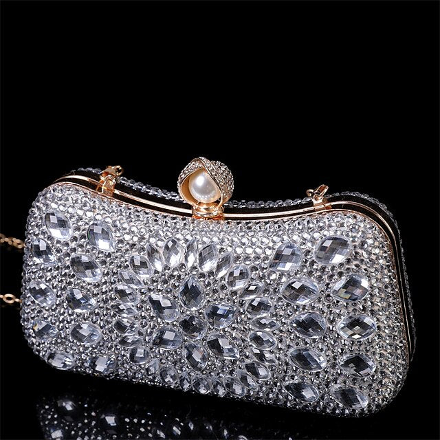 Luxury Evening Women's – Multicolor Clutch Crystal