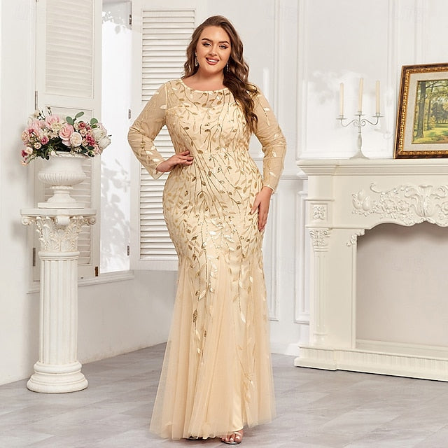 Dress Gown Trumpet Mermaid Evening Floor Formal Sparkle /