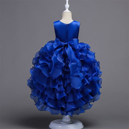 Floral Ruffle Kids Wedding Girls' Summer Dress 4-13 Party