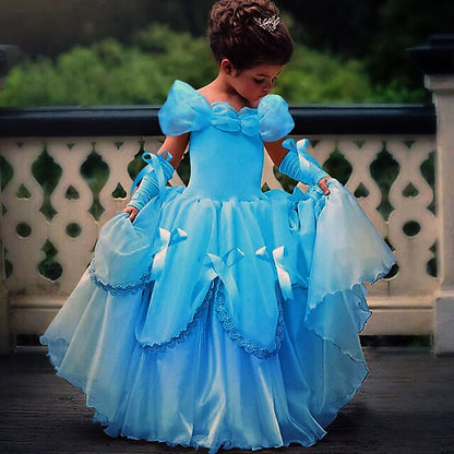 with Off Girl's Princess Flower Gloves Dress Belle