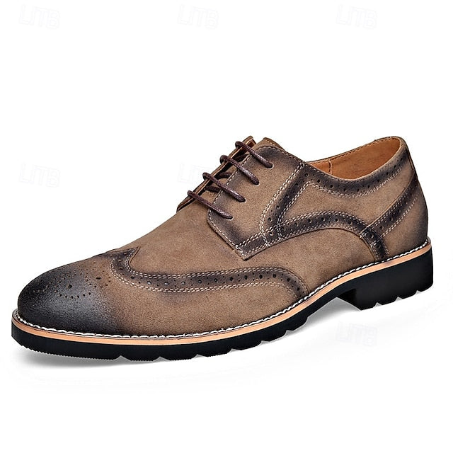 Derby Shoes Vintage – Brown Lace-Up Men's Brogue