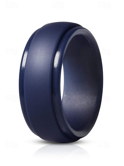 Ring Men Matte Silicone for Black Durable Comfortable –