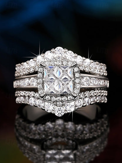 Wedding with Ring Cubic Set Luxury Zirconia