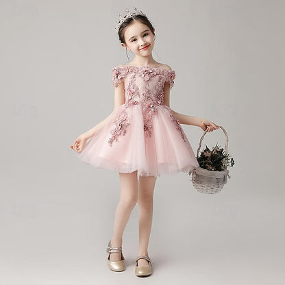 3/4 Toddler Dress Flower Girls' Sequin Girl Party
