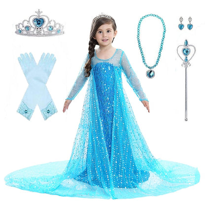 Elsa Girl Dress Princess Flower Girls' Movie Frozen