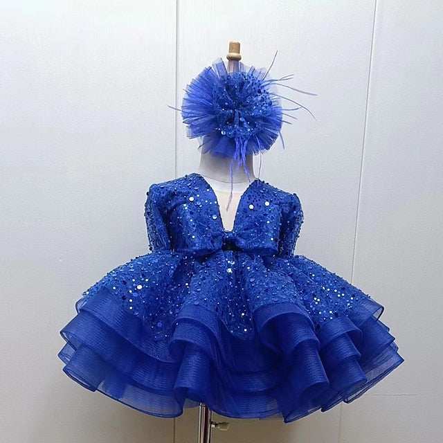 Girl Dress Party Flower Girls' Kids Sequin Long
