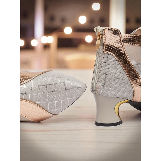 Boots and Silver Mesh Women's Emerald Ankle Gold with