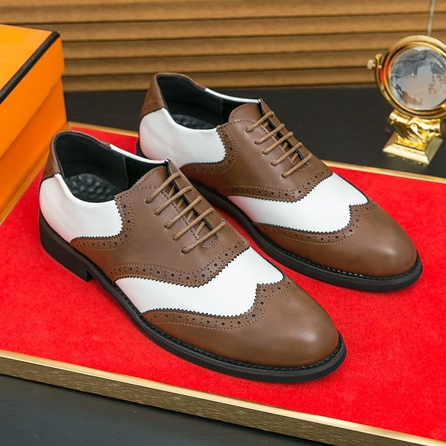 White Men's in Wingtip Oxford Shoes and Two-Tone Brogue