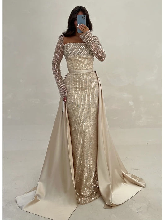 Wedding A-Line Elegant Dress Evening Gown Guest Floor Formal