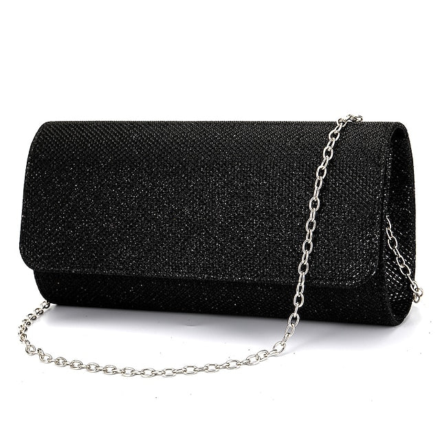 Evening Elegant Women's Purse – Silver Glitter Clutch