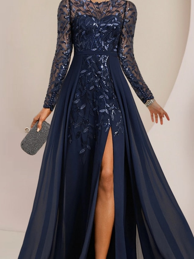 Dress Guest Mother the A-Line Elegant Jewel of Bride Wedding