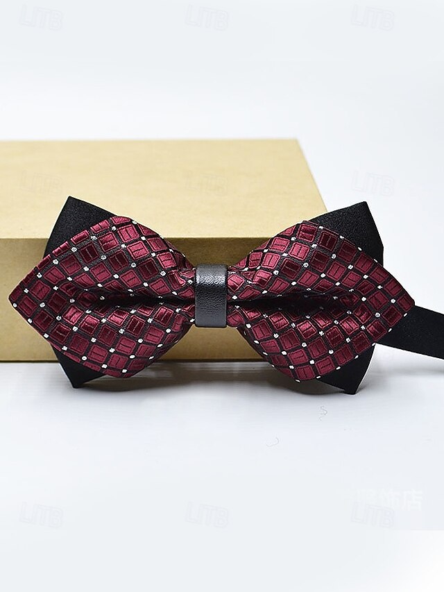 Pattern Geometric Men's Christmas Bow Tie with