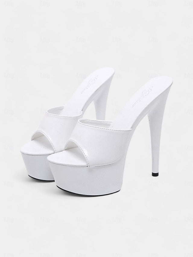 with Heels Patent Platform High Red Leather Women's