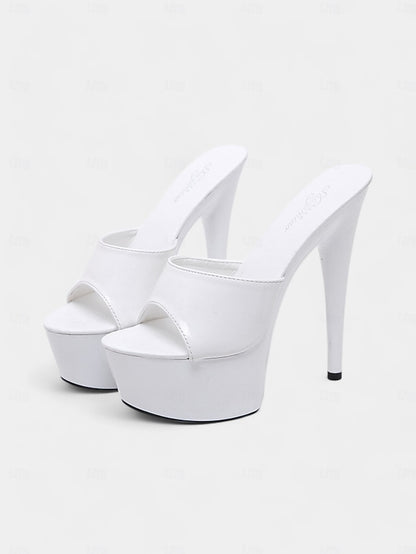 with Heels Patent Platform High Red Leather Women's