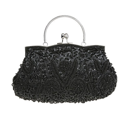 Beaded Vintage White Clutch Purse Women's – Evening