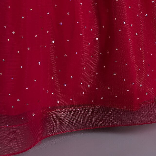 Girls' Color Sequin Sleeveless Dress Kids Solid Party