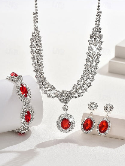 Set Women for Green – Elegant Crystal Luxury Jewelry Necklace