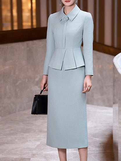 Mother the Vintage / Dress of Column Bride Elegant Shirt Sheath