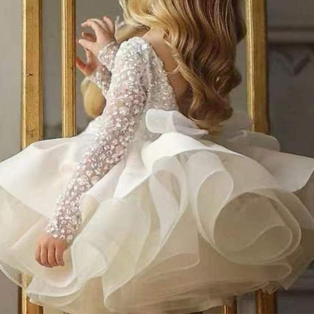 Girl Dress Party Flower Girls' Kids Sequin Long