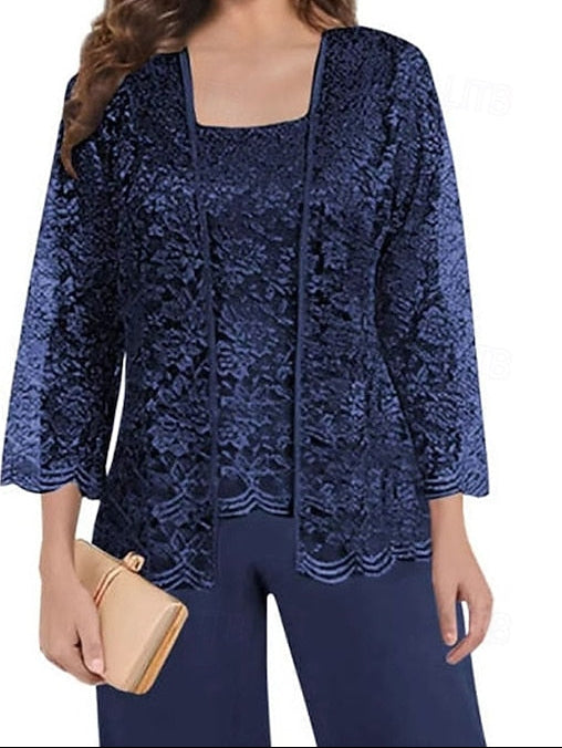 Mother Pantsuit Dress Guest Wedding Elegant the of Bride Square