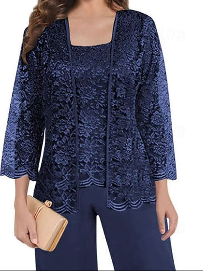 Mother Pantsuit Dress Guest Wedding Elegant the of Bride Square