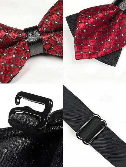Pattern Geometric Men's Christmas Bow Tie with