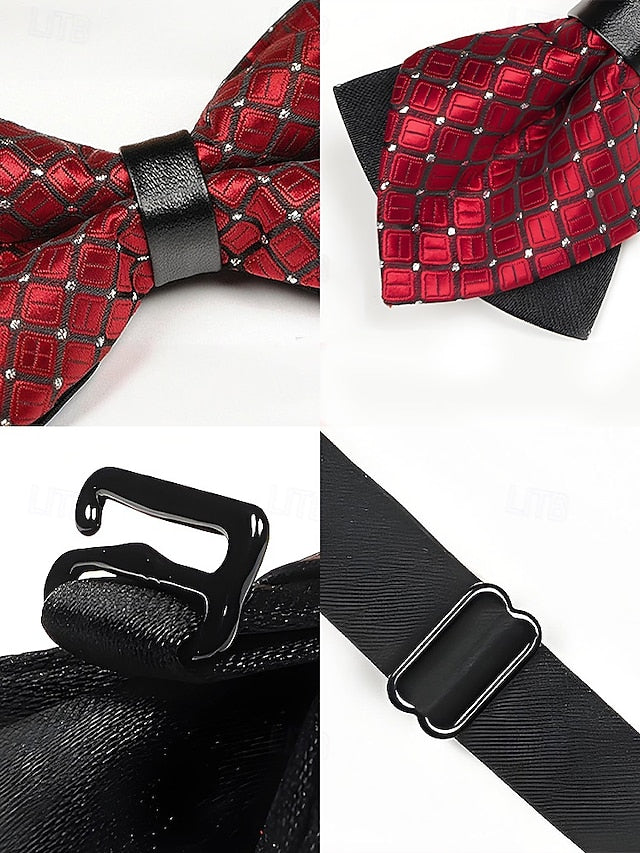 Men's with Pattern Tie Geometric Christmas Bow