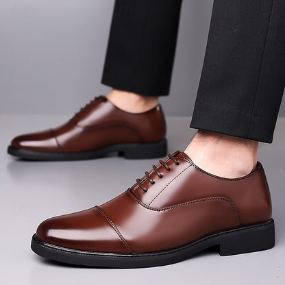 Cap-Toe Dress – Shoes Design Oxford Brown Classic Men's