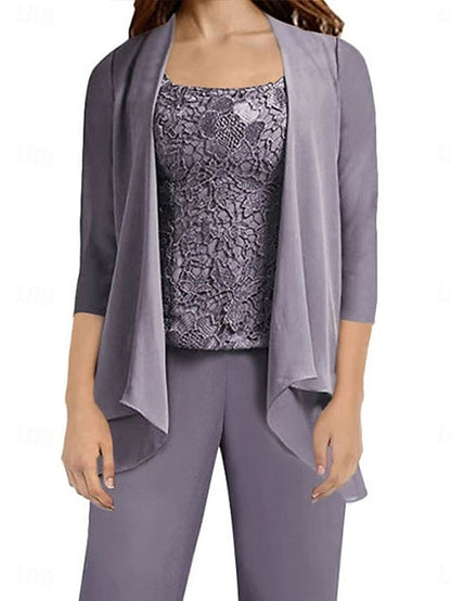 Dress Elegant Bride Simple Wedding the Pantsuit Mother of Guest