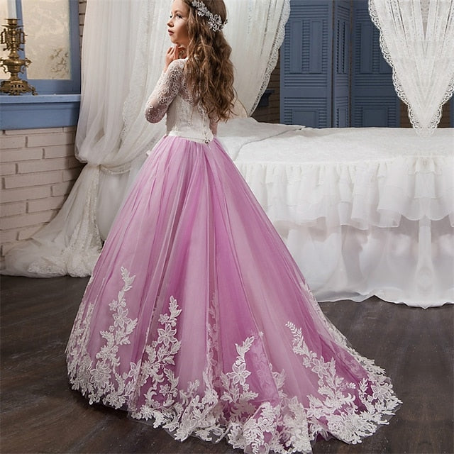 Kid's Dress Princess Girls' Girl Flower